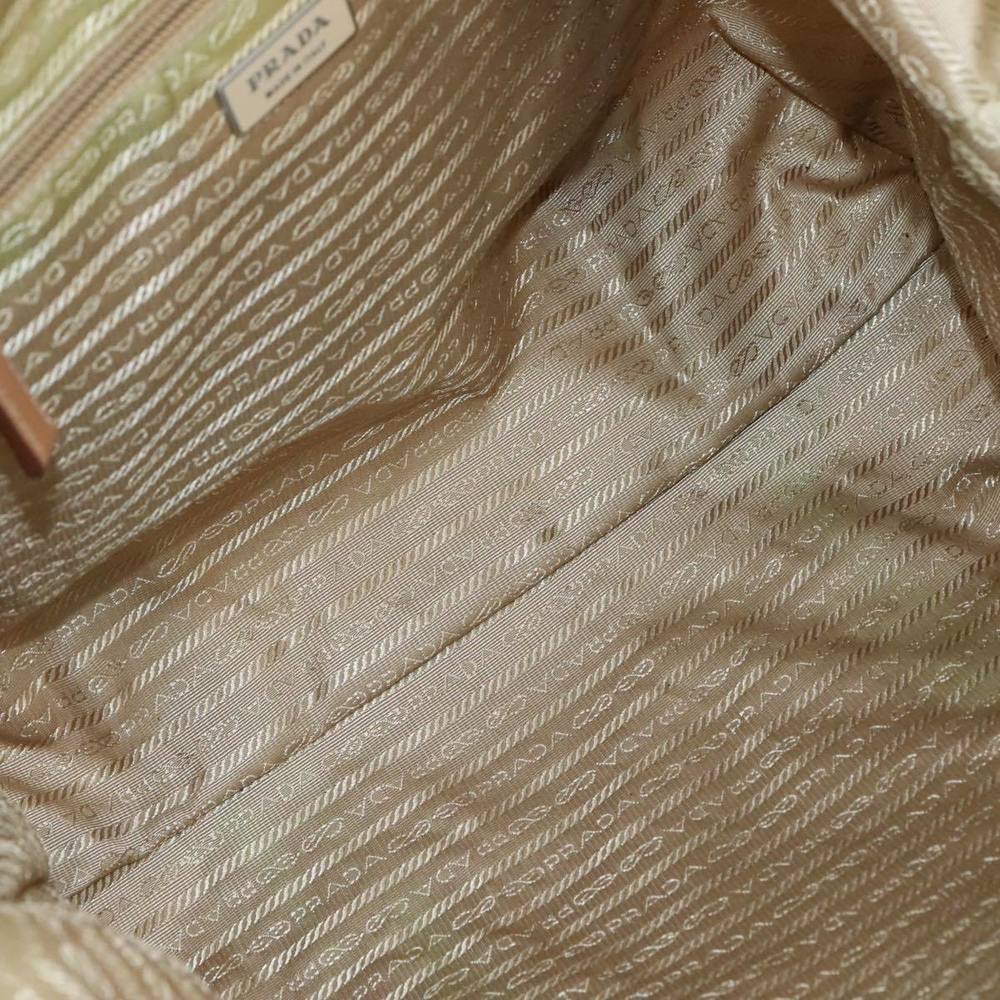 PRADA Hand Bag Nylon Beige Auth bs21036 - Picture 11 of 16